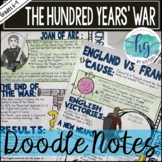 Hundred Years' War Middle Ages Doodle Notes Set 11