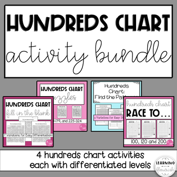 Preview of Hundreds / 100 Chart Activity Bundle