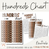 Hundreds Chart | 100 & 120 Charts | Ombre Neutrals Math Cl