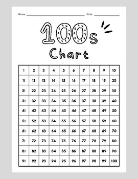 Preview of Hundreds Chart