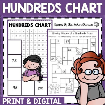 Preview of Hundreds Chart Activities | Place Value | Easel Activity Distance Learning