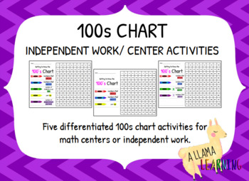 Preview of Hundreds Chart Activities- differentiated for small groups (five versions)