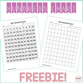 Preview of Hundreds Chart- FREEBIE