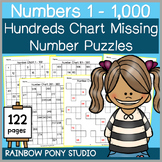 Hundreds Chart Missing Number Puzzles Number 1 - 1,000