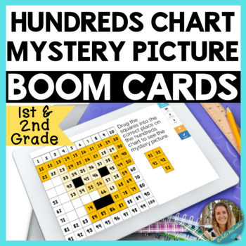 Preview of Hundreds Chart Mystery Picture (Place Value) Boom Cards FREEBIE! / FREE
