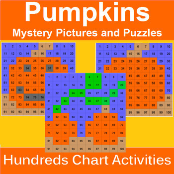 Hundreds Chart Mystery Pictures Bundle Pumpkins