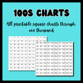 Hundreds Charts: All 100's charts to 1000