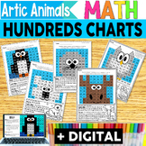 Hundreds Charts - Arctic Animals -  Color by Number - With