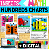 Hundreds Charts - Insect -  Color by Number - With Digital