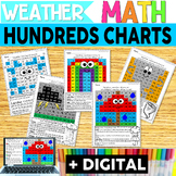 Hundreds Charts - Weather -  Color by Number  - With Digit