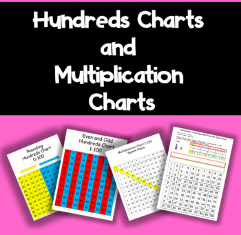 Preview of Hundreds Charts and Multiplication Charts