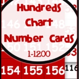 Hundreds Pocket Chart Number Cards 1 - 1,200 {for games an