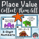 Hundreds Tens and Ones Ocean Numbers Place Value Task Card