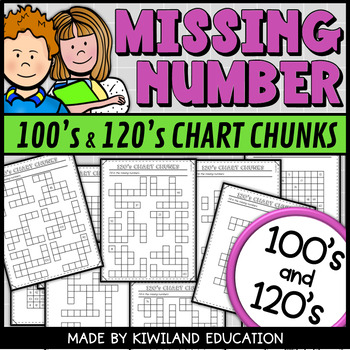 Preview of Hundreds and 120 Number Chart Chunks and Parts with Missing Numbers