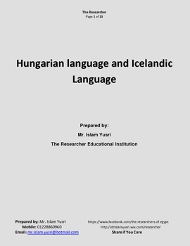 Preview of Hungarian language and Icelandic language