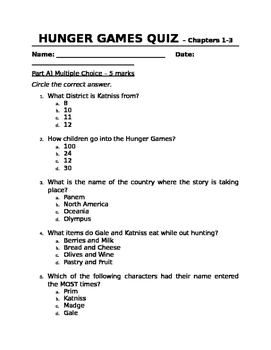 Hunger Games Chapter 11 Quiz Image