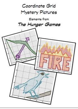 Preview of Hunger Games Coordinate Grid Mystery Pictures Common Core