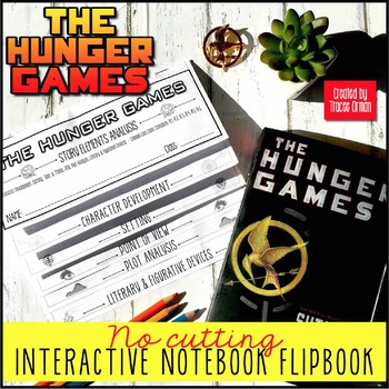 Preview of Hunger Games Interactive Notebook Flipbook: Literary Analysis