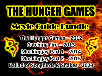 Preview of Hunger Games Movie Guide Bundle - Films 1, 2, 3, 4, & 5