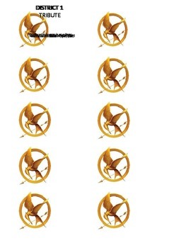 Preview of Hunger Games Name Badges