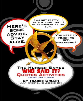 Preview of "Hunger Games" Quotes: Activities & Trivia Game