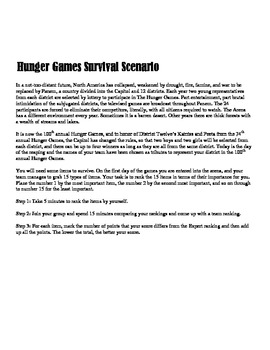 Preview of Hunger Games Survival Scenario