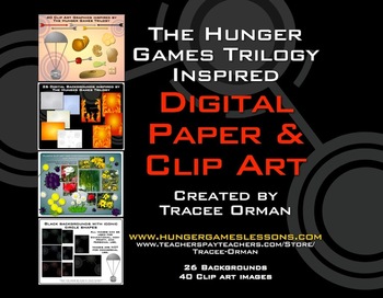 Preview of Hunger Games Trilogy Inspired Clip Art Digital Paper