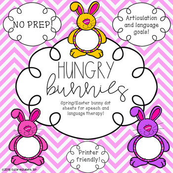 Preview of NO PREP Easter and Spring Speech and Language Activity - Hungry Bunnies!