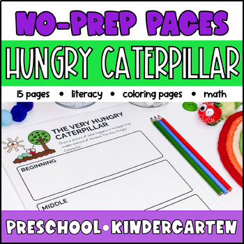 Preview of Hungry Caterpillar No-Prep Activity Pages