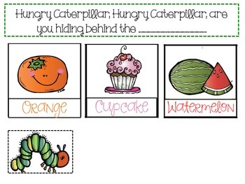 Preview of Hungry Caterpillar Pocket Chart Game