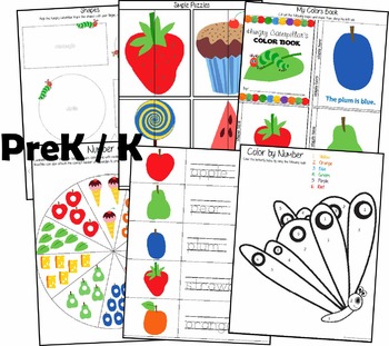 Hungry Caterpillar Worksheets by Beth Gorden | Teachers Pay Teachers