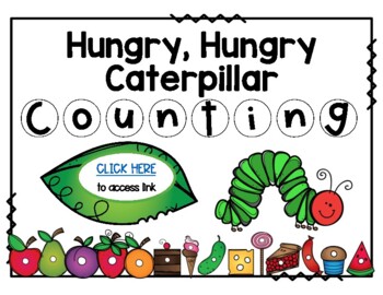 Preview of Hungry, Hungry, Caterpillar Counting { BOOM CARDS }