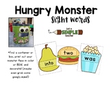Hungry Sight Word Monster and Sight Word Cards- EDITABLE