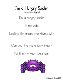 Preschool Songs: I'm A Hungry Spider