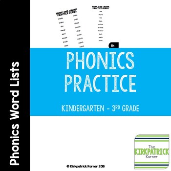 Preview of Phonics Word Lists