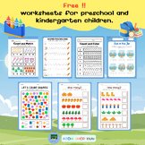Free - worksheets for preschool and kindergarten children.
