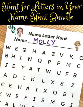 Preview of Hunt for Letters in Your Name Hunt Bundle