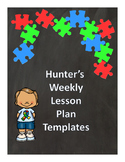Hunter's Weekly Lesson Plan Templates