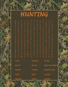 Hunting and Fishing Word Search (Bundle)