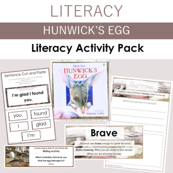 Preview of Hunwick's Egg by Mem Fox - Literacy Activity Pack