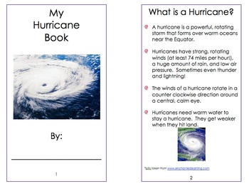 Preview of Hurricane Booklet