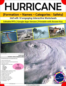 Preview of Hurricane Unit with Worksheets | Printable and Digital Distance Learning