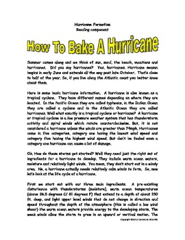 Preview of Hurricane Formation a Thematic Reading Writing and Hands On Science Unit