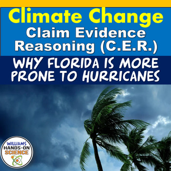 Preview of Hurricane Ian Climate Change Claim Evidence Reasoning CER Graphic Organizer