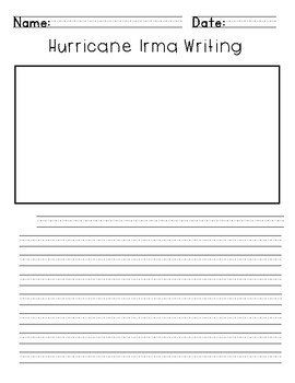 Hurricane Irma Primary Writing by Classroom Sunshine | TPT