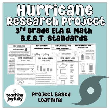 Preview of Hurricane Project | End of Year PBL | 3rd Grade ELA & Math B.E.S.T Standards