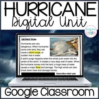 Preview of Hurricane Research Digital Distance Learning Unit for Google Classroom