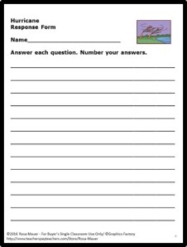Hurricane Science Weather Task Cards and Worksheet by Rosa Mauer