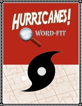 Preview of Hurricane Review Vocabulary Wordfit puzzle; Earth Science