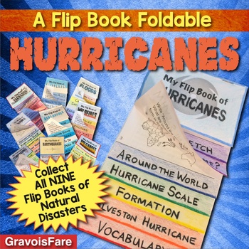 Preview of Hurricanes: A Foldable of Natural Disasters — Research, Interactive Notebook
